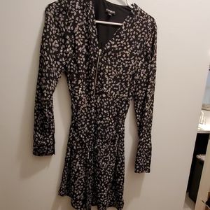 Express long sleeve floral print dress